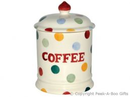Emma Bridgewater Polka Dot 1 Pint Coffee Storage Jar with Seal