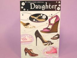 Daughter Contemporary Birthday Card Shoes-C75