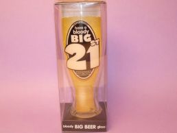 Bloody Big 21st Birthday Tall Beer/Lager Gift Glass 