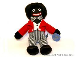 Nostalgic Golly Soft Toy 16.5'' Tall with Black & White Striped Pants