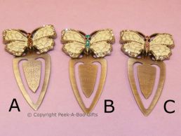 Bookmark Antique Butterfly with Enamel &  Diamante Jewels