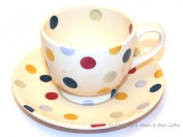 Emma Bridgewater Polka Dot Tea Cup & Saucer  - 8.5cm