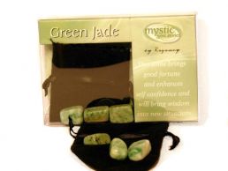 Green Jade Mystic Gemstones for Good Fortune, Self Confidence & Wisdom