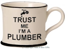 Moorland Pottery Trust Me I&#039;m a Plumber Mug