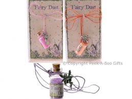 Magical Fairy Dust in Bottle & Pewter Fairy Pendant on Cord Series 3