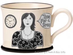 Moorland Pottery Yorkie Ware Yorkshire&#039;s Best Boss Mug Female
