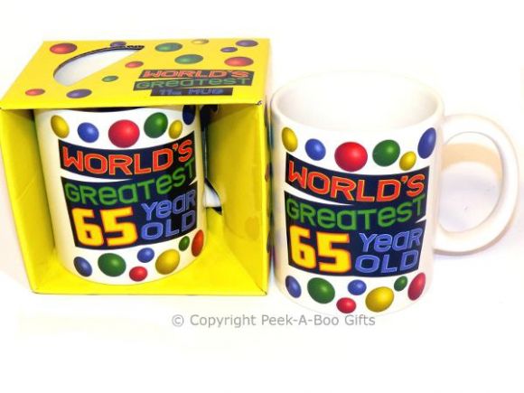 World's Greatest 65 Year Old Birthday 11floz Boxed Gift Mug 