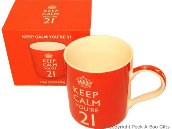 Keep Calm (& Carry On) You're 21 - 21st Birthday China Mug by Leonardo