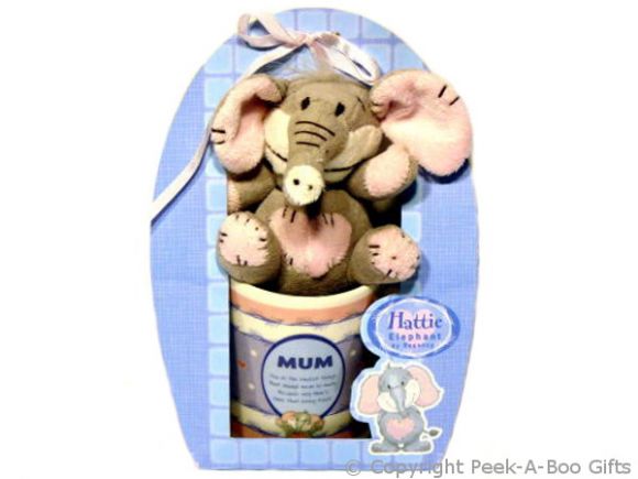Mum Hattie Elephant Mug & Soft Toy Gift Set