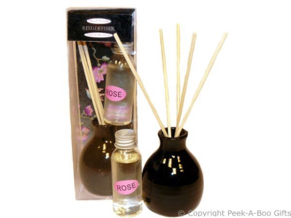 Oscar & Bromley Kimono Fragrance Oil Reed Stick Diffuser Black Vase