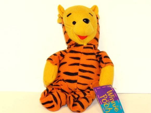 7&#039;&#039; Beanie Winnie the Pooh Dressed as Tigger Disney Soft Toy